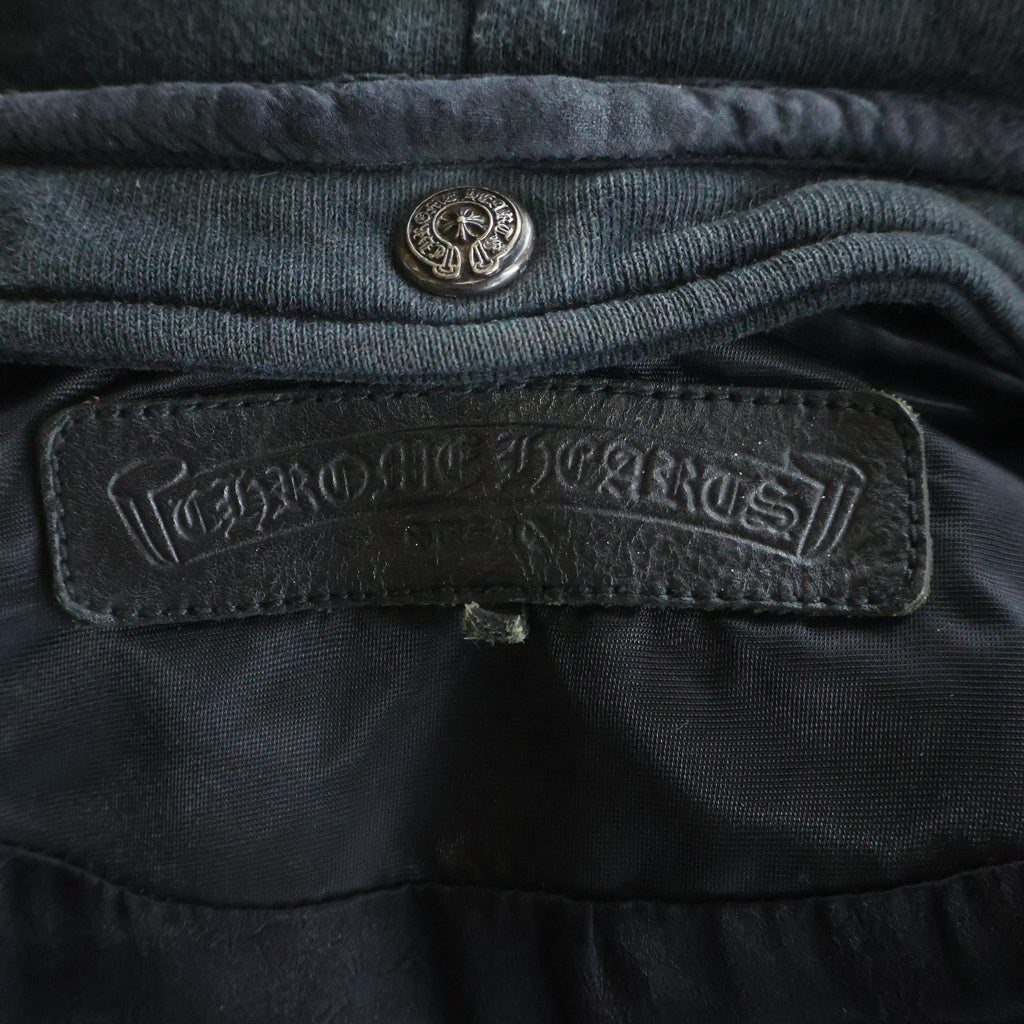 CHROME HEARTS(クロムハーツ) ナイロン ダガージップ ガンスリンガー フーデッドベスト ライダース パーカー ブラック