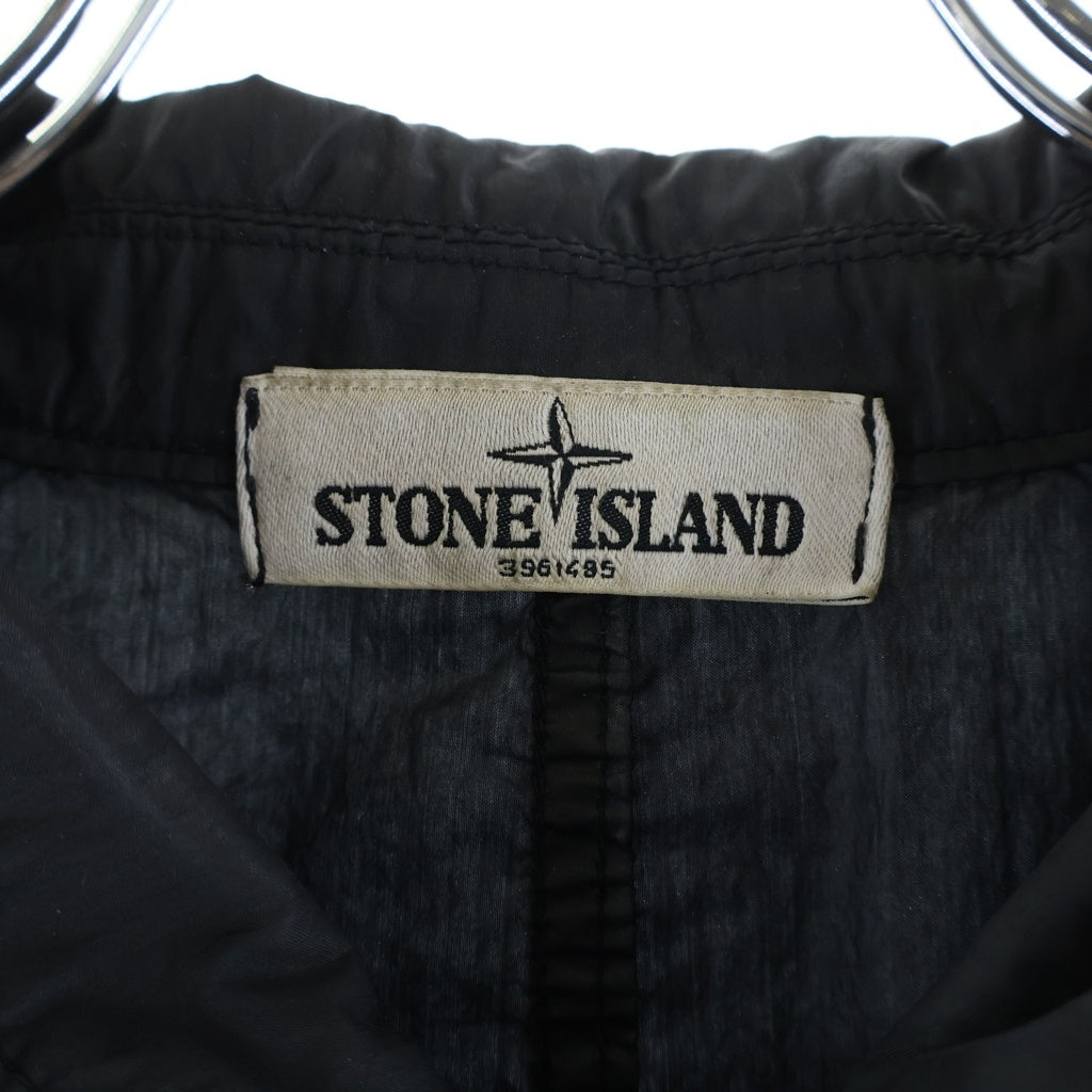 STONE ISLAND(ストーンアイランド) 13SS MUSSOLA WATRO ロゴワッペン コーティング ナイロンジャケット ブラック 5815AF229