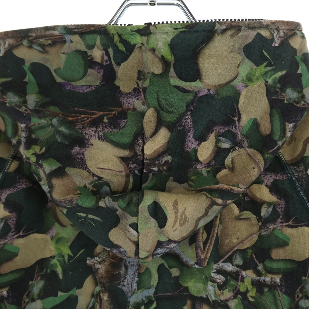 A BATHING APE(アベイシングエイプ) リアルツリー ラグランスリーブ フルジップアップパーカー フーディー レディース カーキ