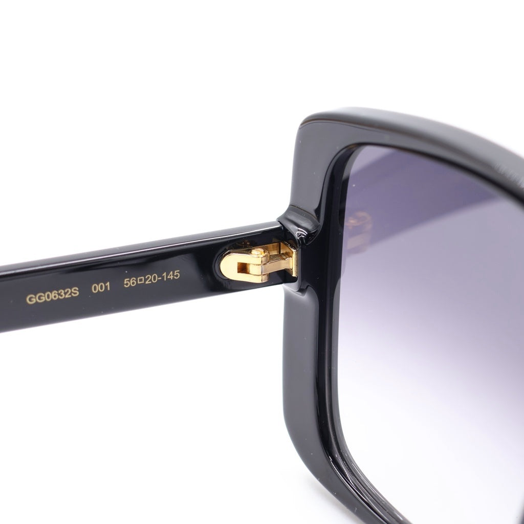 GUCCI(グッチ) GG0632S スクエアフレーム GGロゴテンプル カラーレンズ サングラス メガネ ブラック