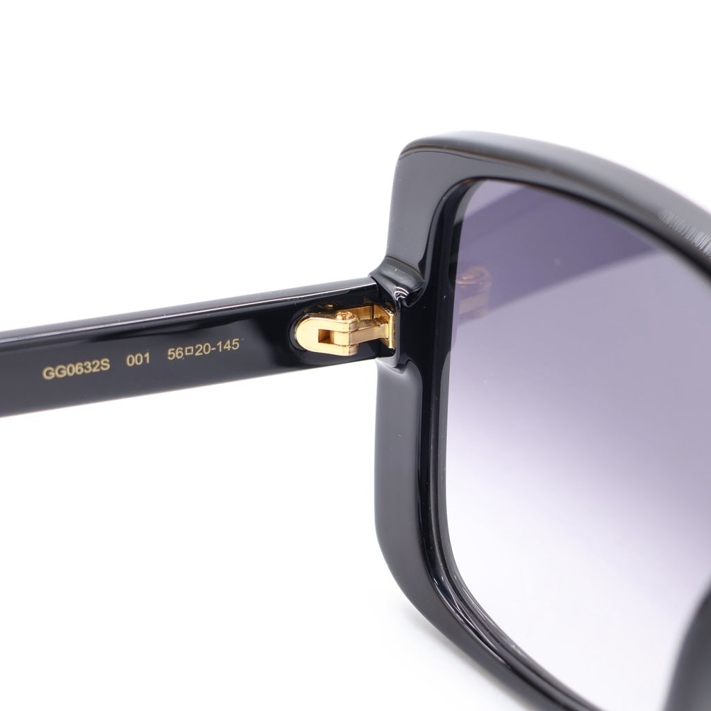 GUCCI(グッチ) GG0632S スクエアフレーム GGロゴテンプル カラーレンズ サングラス メガネ ブラック