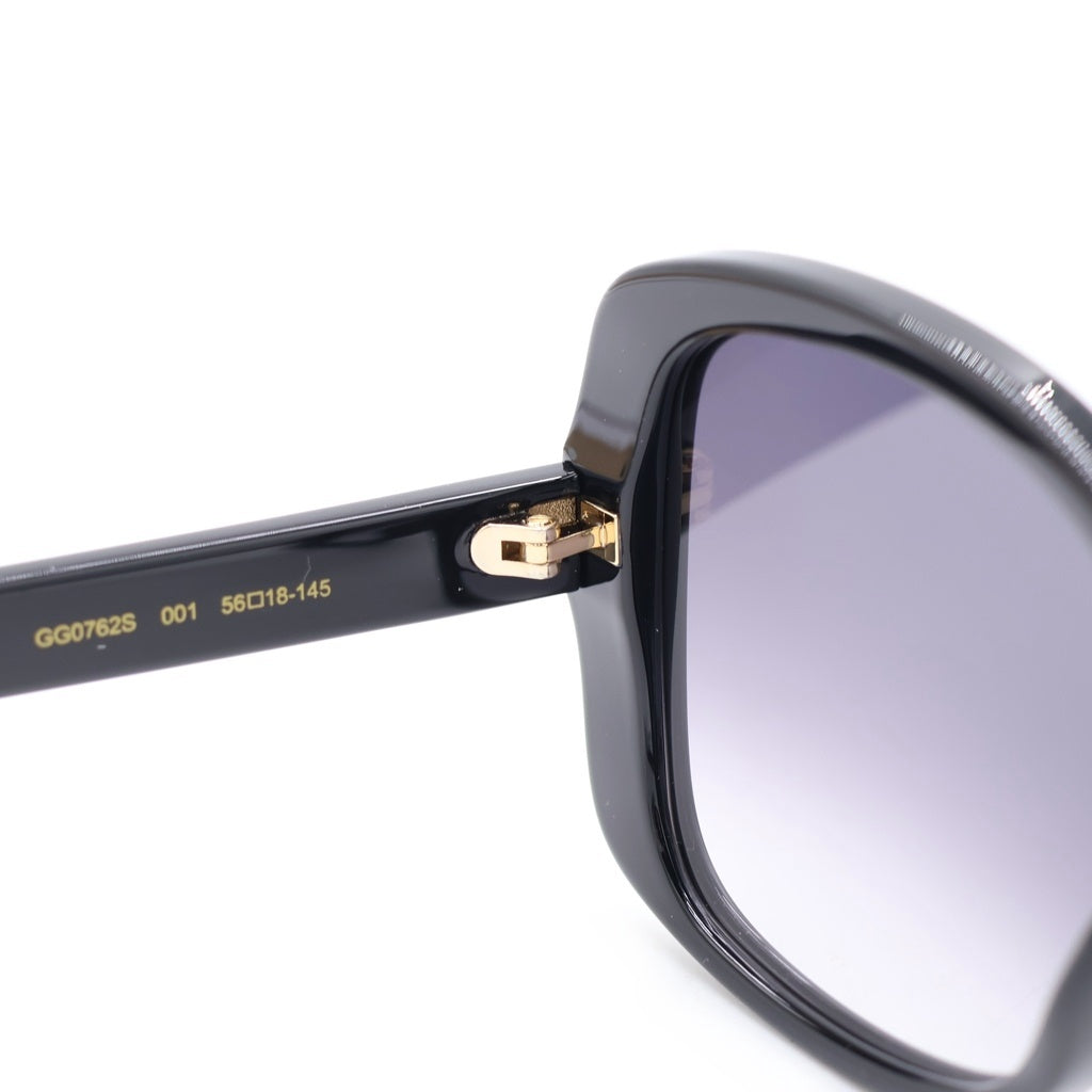 GUCCI(グッチ) GG0762S バタフライフレーム GGロゴテンプル カラーレンズ サングラス メガネ ブラック