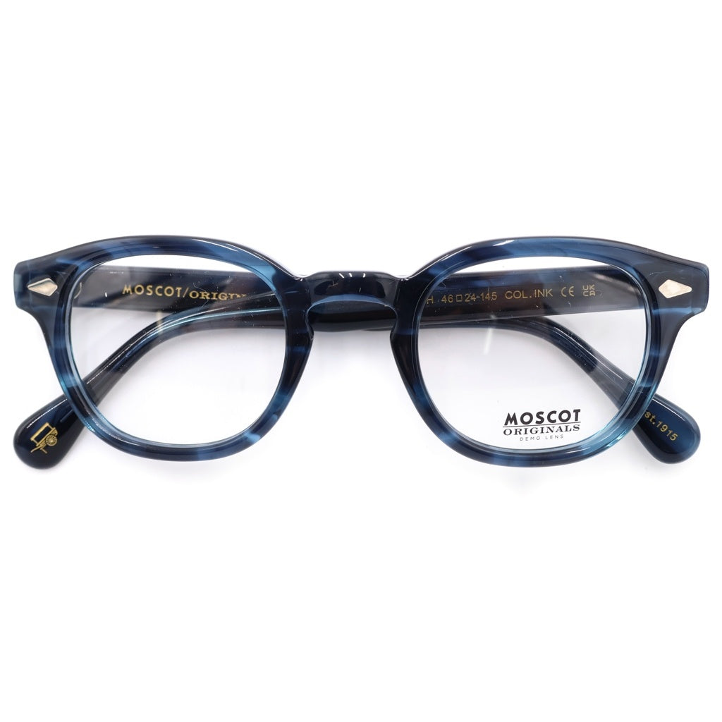 MOSCOT(モスコット) LEMTOSH レムトッシュ ウェリントンフレーム クリアレンズ サングラス メガネ ブラック/ブルー