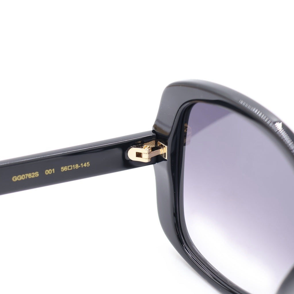 GUCCI(グッチ) GG0762S バタフライフレーム GGロゴテンプル カラーレンズ サングラス メガネ ブラック