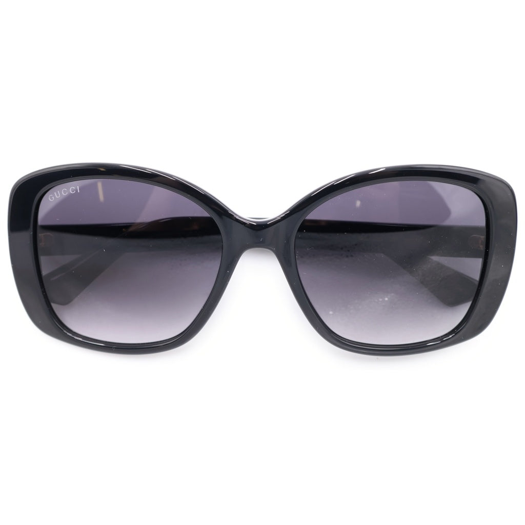 GUCCI(グッチ) GG0762S バタフライフレーム GGロゴテンプル カラーレンズ サングラス メガネ ブラック