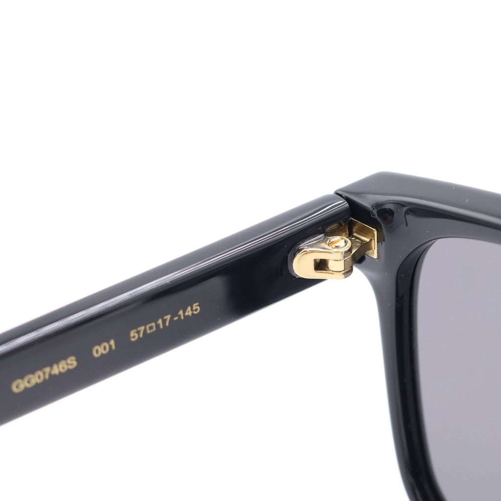 GUCCI(グッチ) GG0746S アジアンフィット ウェリントンフレーム シェリーラインテンプル カラーレンズ サングラス メガネ ブラック