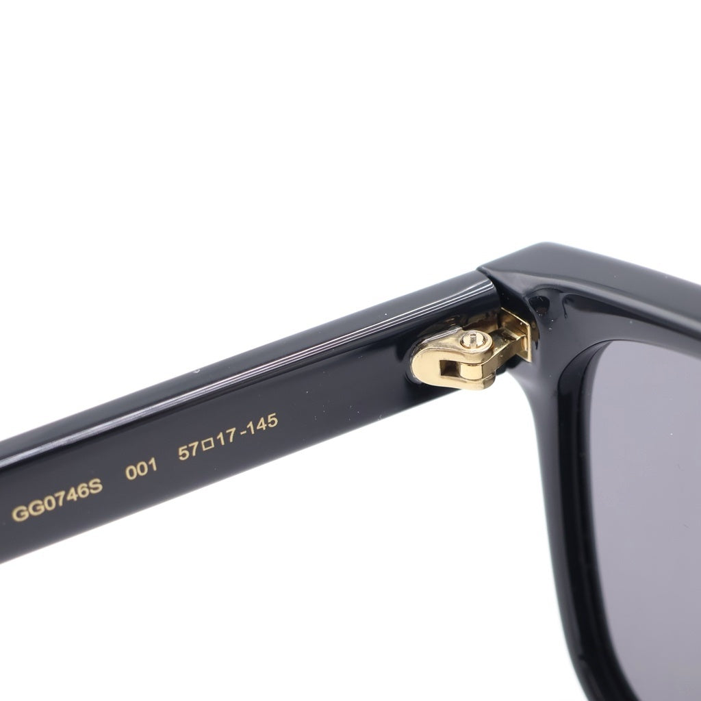 GUCCI(グッチ) GG0746S アジアンフィット ウェリントンフレーム シェリーラインテンプル カラーレンズ サングラス メガネ ブラック