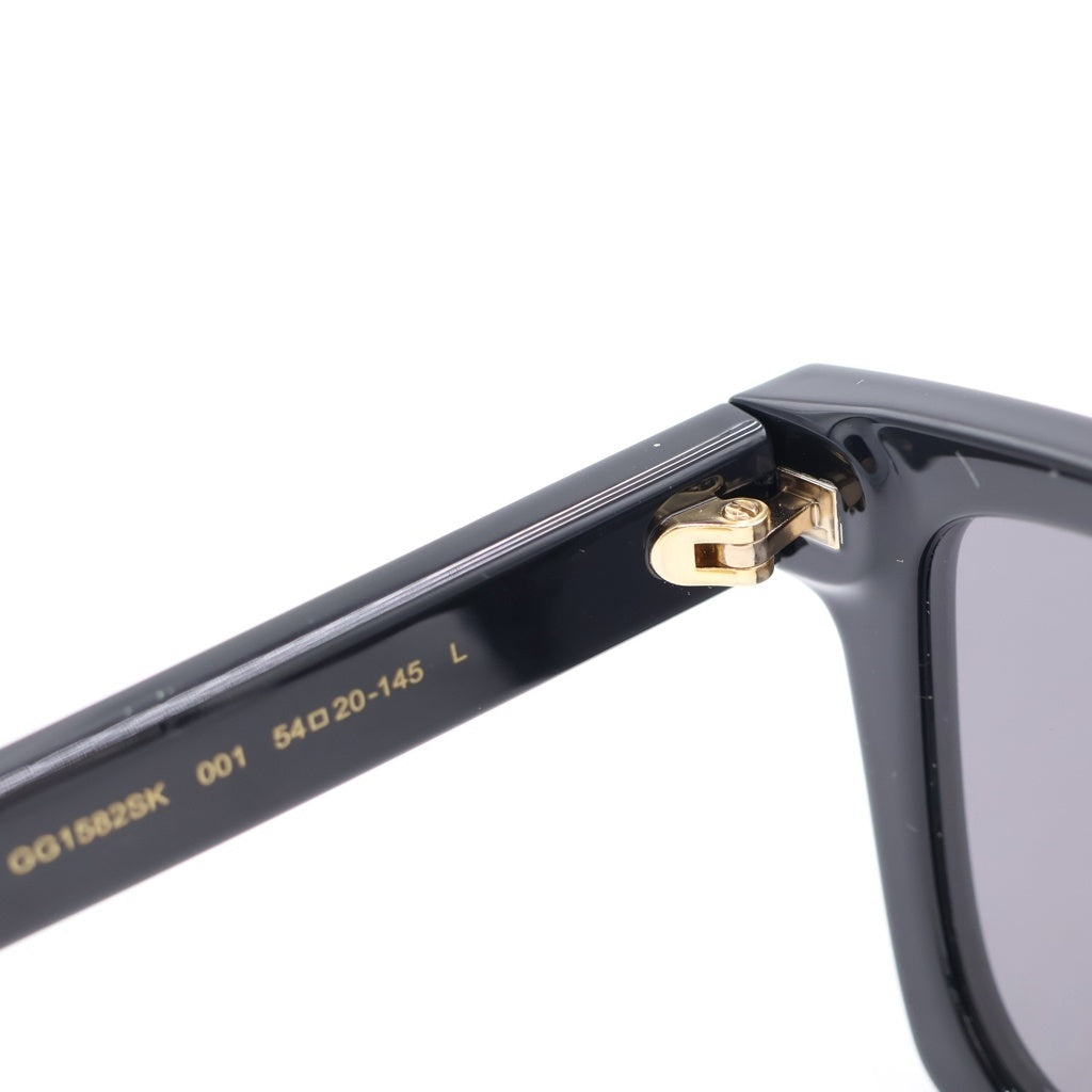 GUCCI(グッチ) GG1582SK アジアンフィット スクエアフレーム ロゴテンプル カラーレンズ サングラス メガネ ブラック