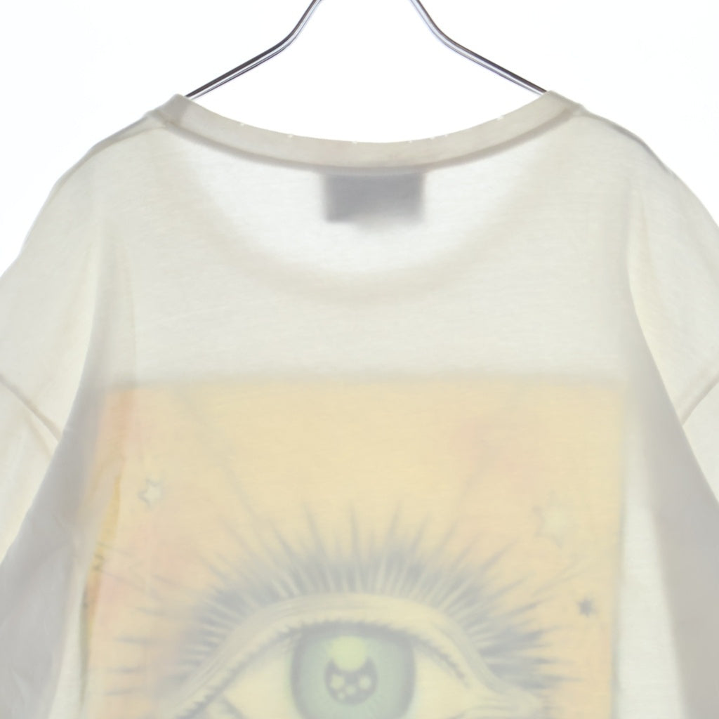 GUCCI(グッチ) AMORE EYE T-SHIRT アモーレ アイ フロントプリントTシャツ 半袖クルーネックカットソー ホワイト 493117 X3131