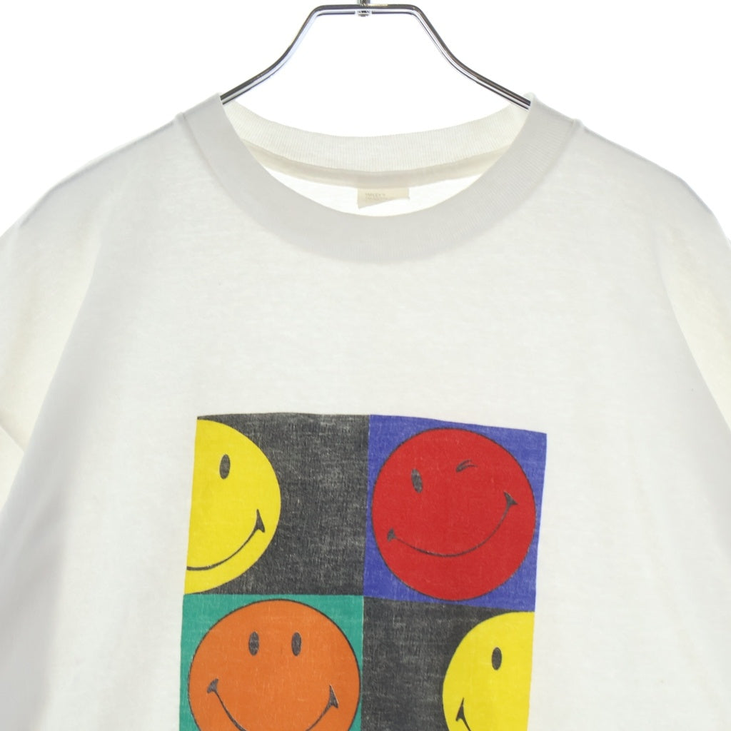 VINTAGE(ヴィンテージ) 90S VINTAGE SMILEY TEE ヴィンテージ スマイリー フロントプリントTシャツ 半袖クルーネックカットソー ホワイト