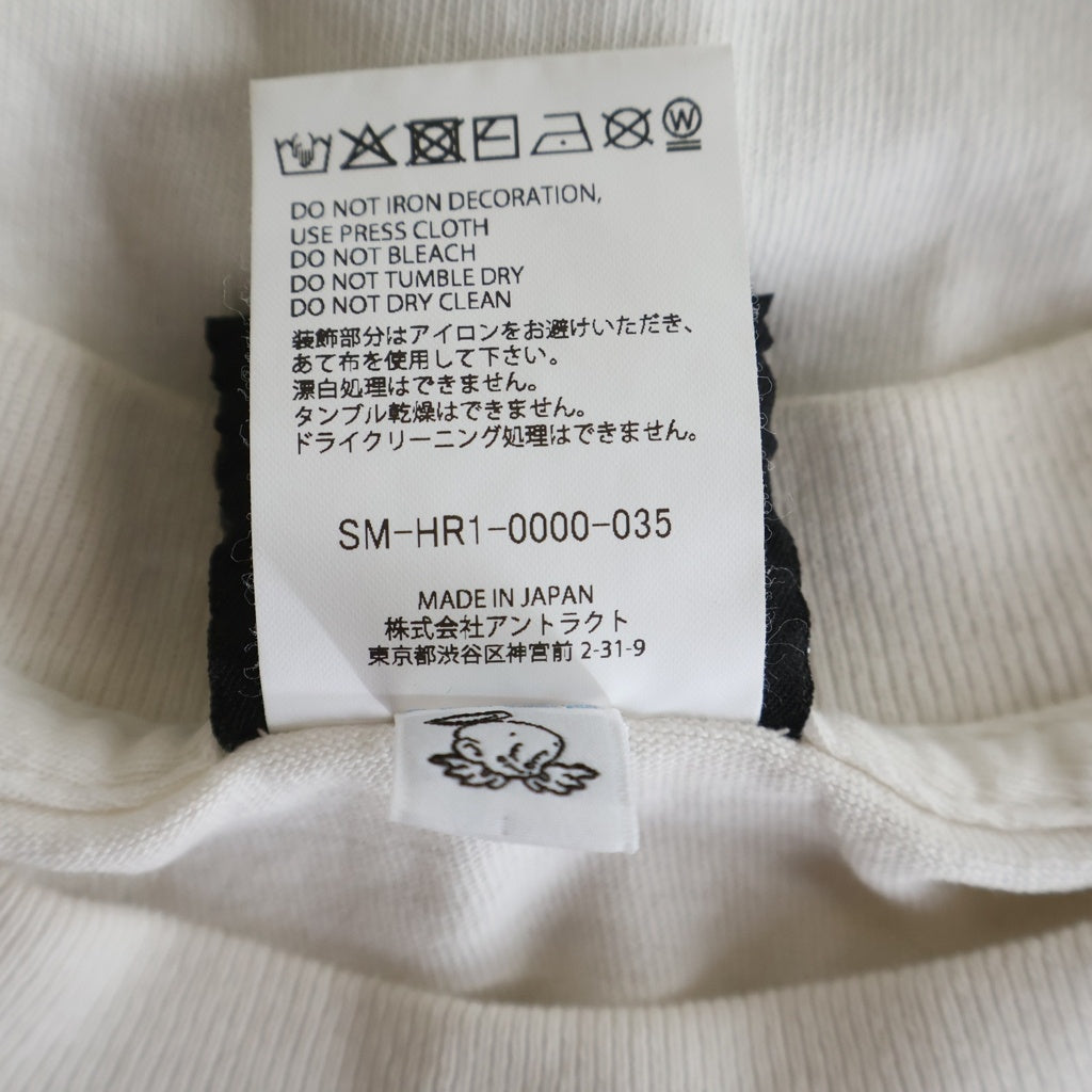 SAINT MICHAEL(セントマイケル) 25AW NEW BODY RULES LS TEE ニューボディ ルール 両面ロゴプリント クルーネック長袖Tシャツ カットソー ホワイト SM-HR1-0000-035