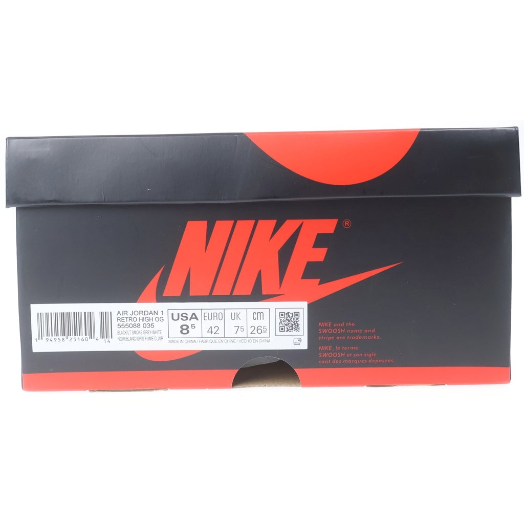NIKE(ナイキ) AIR JORDAN 1 RETRO HIGH OG SHADOW 2.0 エアジョーダン1 シャドウ 2.0 ハイカットスニーカー グレー US8.5/26.5cm 555088-035