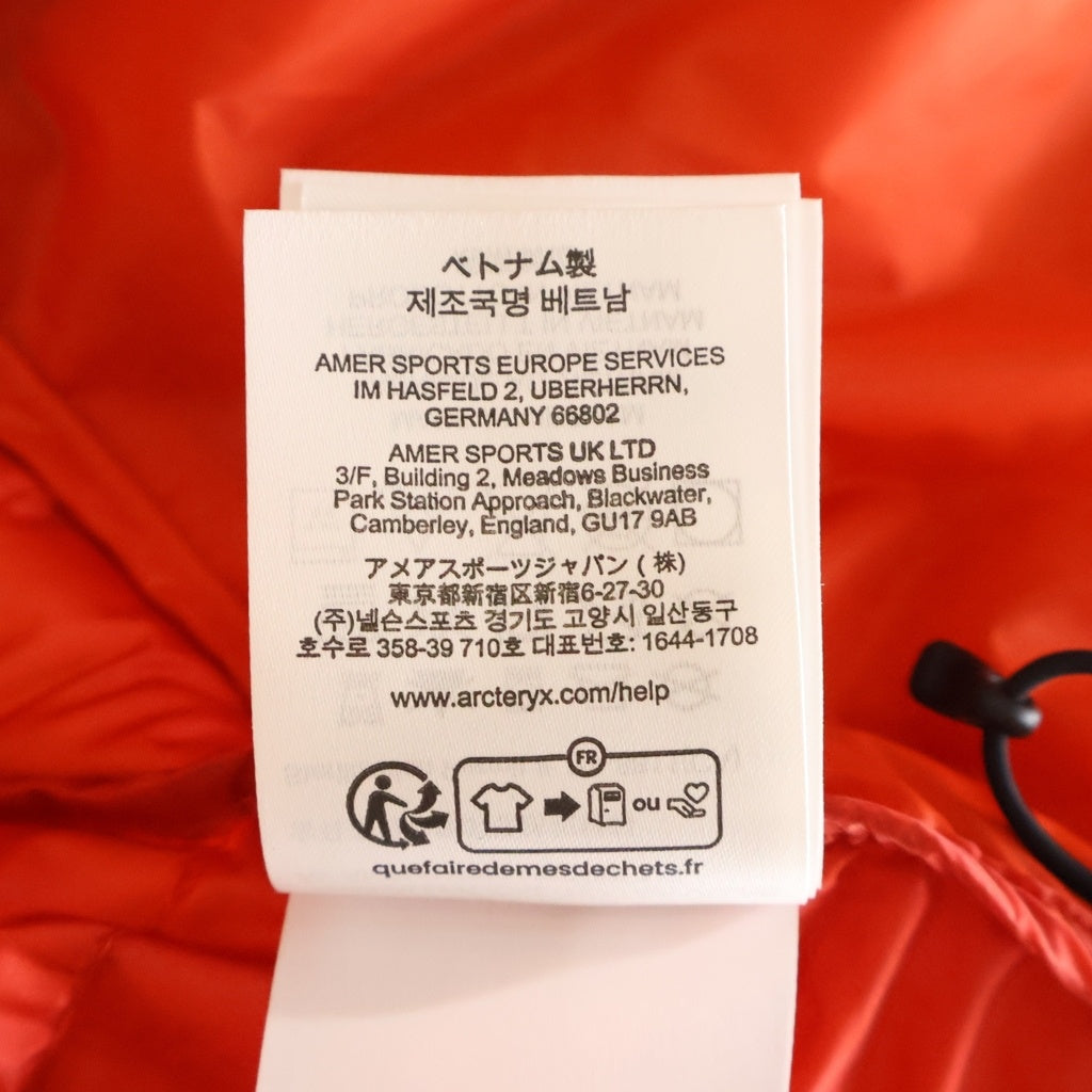 ARC'TERYX(アークテリクス) 25AW CERIUM JACKET 始祖鳥 ロゴエンブロイダリー ジップアップ ダウン セリウムジャケット レディース オレンジ X000010584