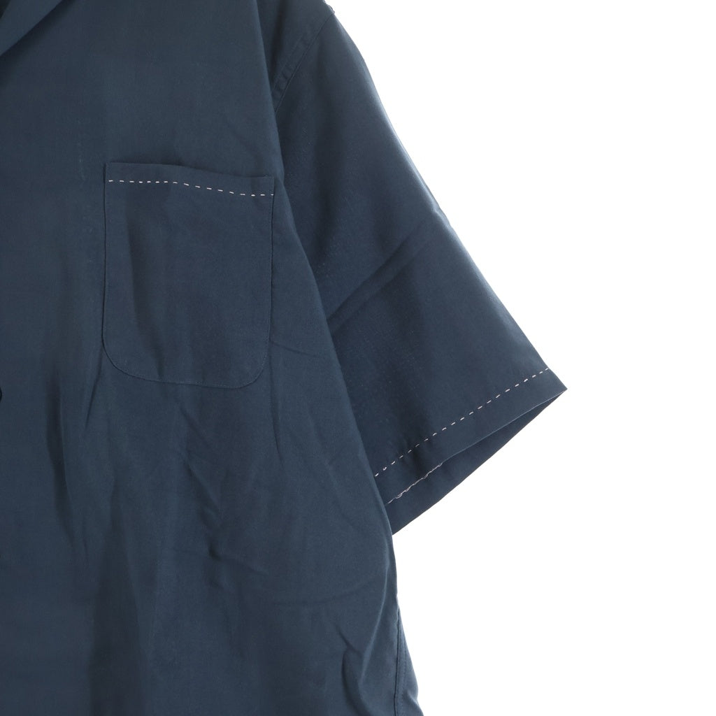 WACKO MARIA(ワコマリア) 25SS 50'S OPEN COLLAR SHIRT S/S TYPE-4 フィフティーズ 半袖 オープンカラーシャツ ネイビー 25SS-WMS-OC17