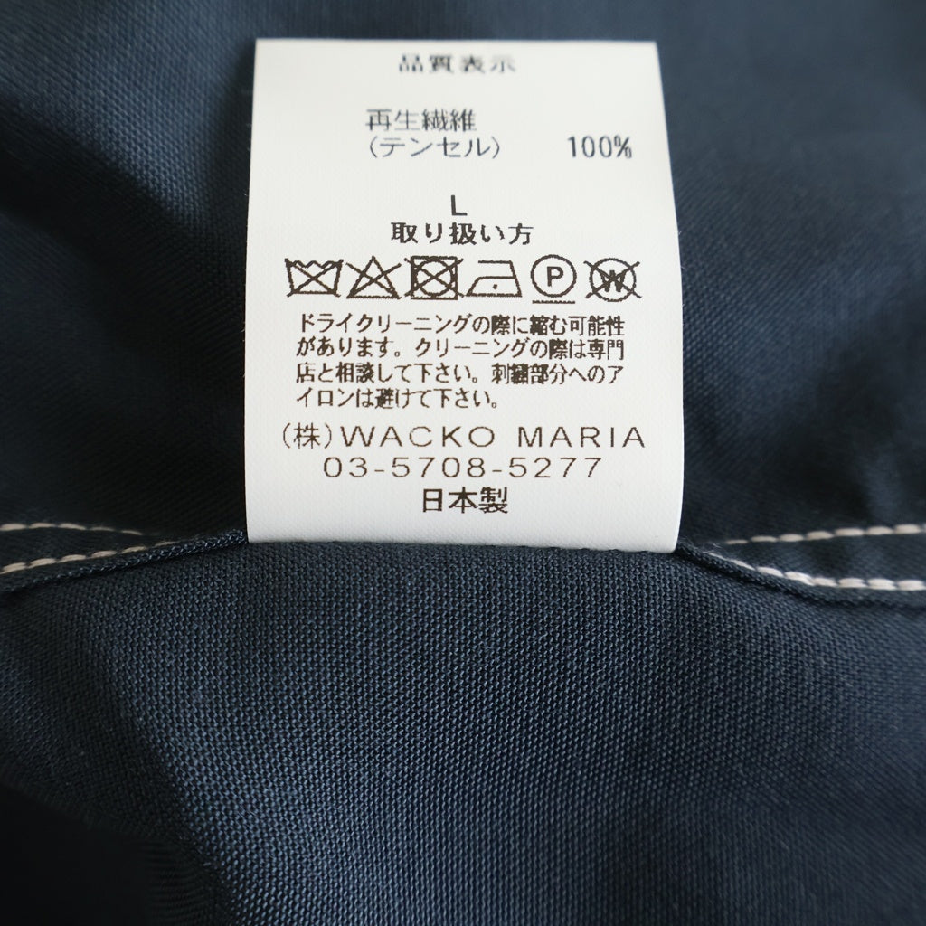 WACKO MARIA(ワコマリア) 25SS 50'S OPEN COLLAR SHIRT S/S TYPE-4 フィフティーズ 半袖 オープンカラーシャツ ネイビー 25SS-WMS-OC17