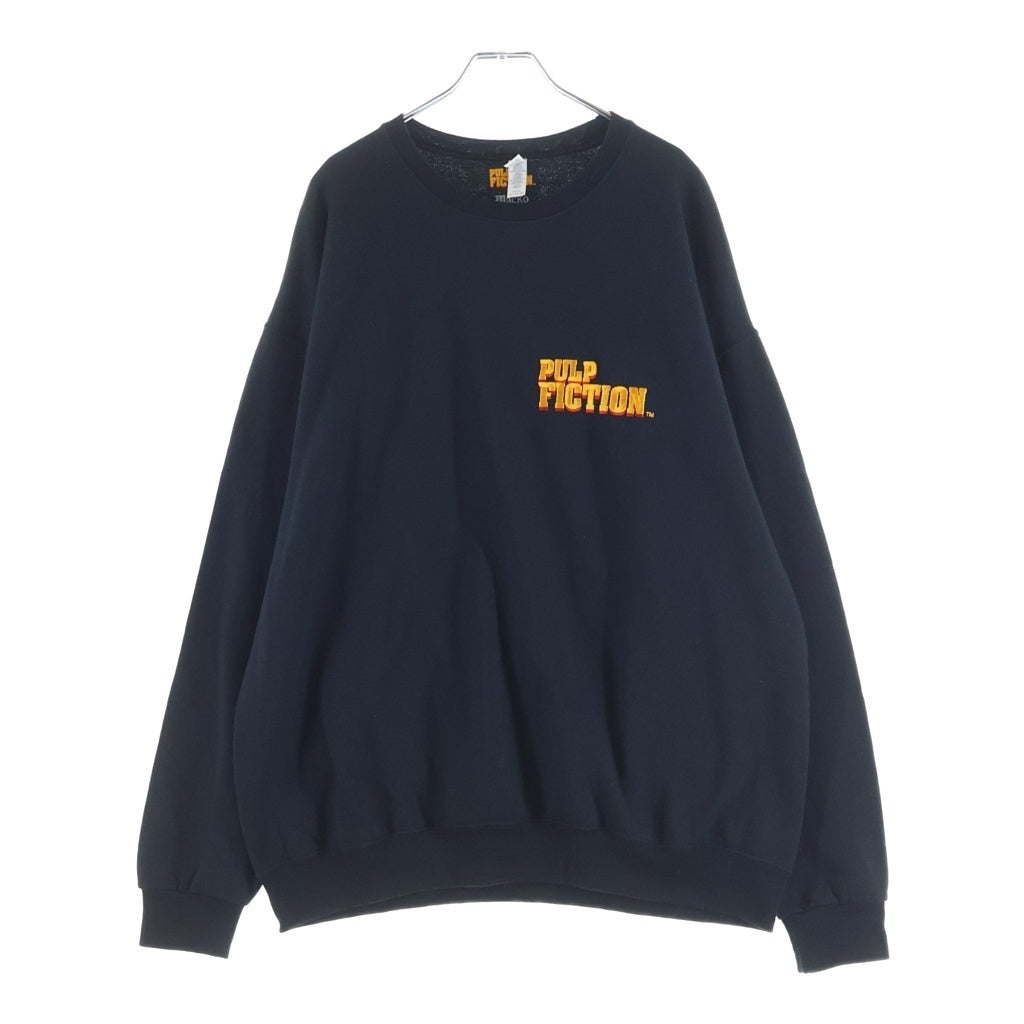WACKO MARIA(ワコマリア) 24AW ×PULP FICTION CREW NECK SWEAT SHIRT TYPE-5 パルプフィクション フロント刺繍 クルーネックスウェットトレーナー ブラック PF-WM-SS11