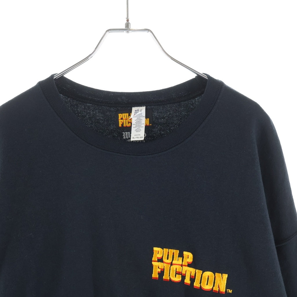 WACKO MARIA(ワコマリア) 24AW ×PULP FICTION CREW NECK SWEAT SHIRT TYPE-5 パルプフィクション フロント刺繍 クルーネックスウェットトレーナー ブラック PF-WM-SS11
