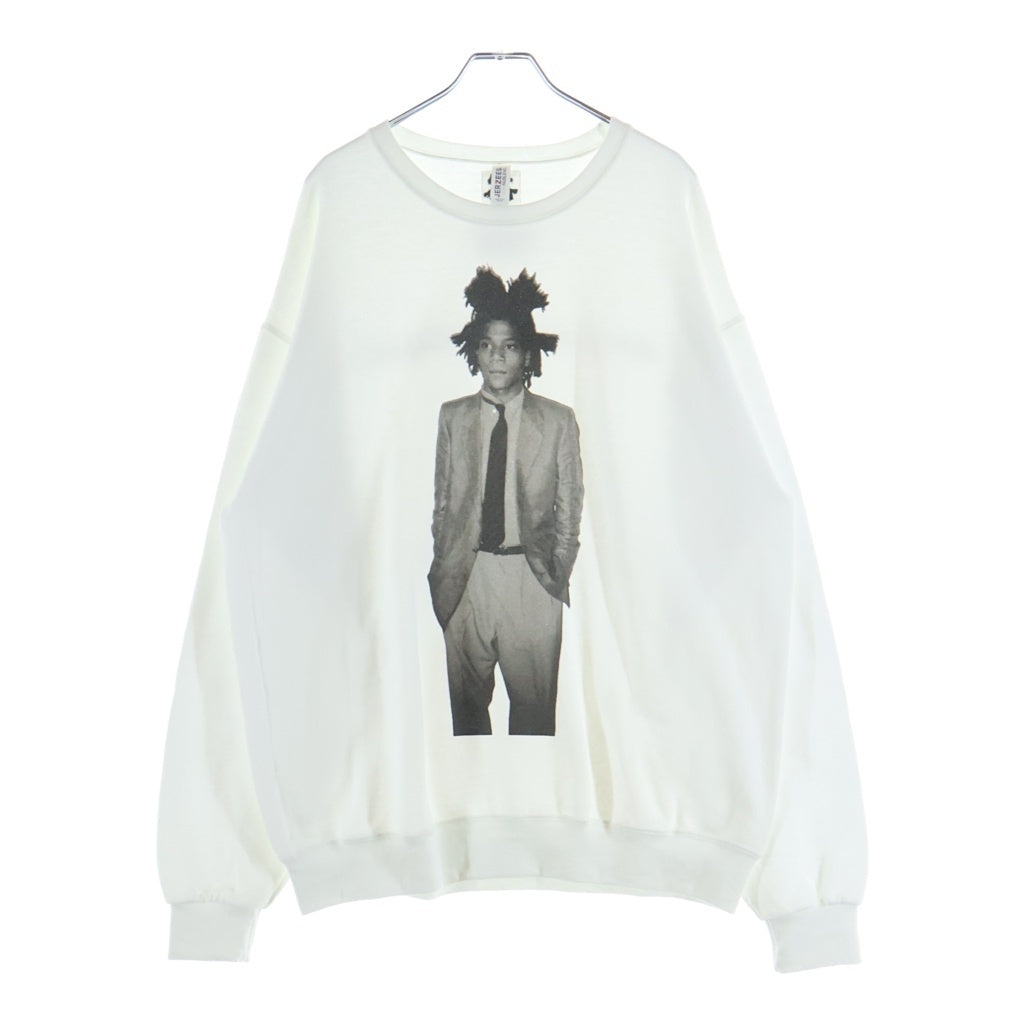 WACKO MARIA(ワコマリア) 23SS ×JEAN MICHEL BASQUIAT CREW NECK SWEAT SHIRT ジャンミシェルバスキア クルーネックスウェットトレーナー ホワイト BASQUIAT-WM-SS05