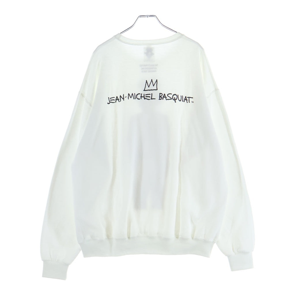 WACKO MARIA(ワコマリア) 23SS ×JEAN MICHEL BASQUIAT CREW NECK SWEAT SHIRT ジャンミシェルバスキア クルーネックスウェットトレーナー ホワイト BASQUIAT-WM-SS05