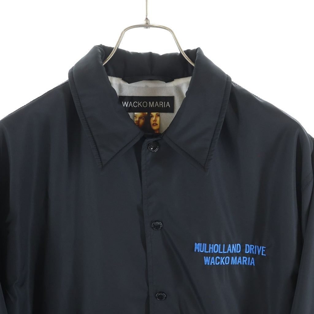 WACKO MARIA(ワコマリア) 26SS ×MULHOLLAND DRIVE COACH JACKET マルホランドドライブ バックプリント コーチジャケット ブラック MD-WM-BL03