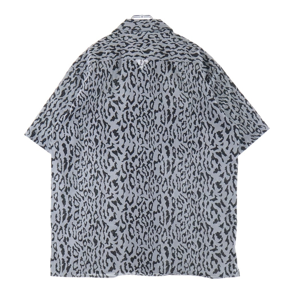 WACKO MARIA(ワコマリア) 23SS ×DICKIES WORK SHIRTS ディッキーズ レオパード 半袖ワークシャツ グレー DICKIES-WM-WR07