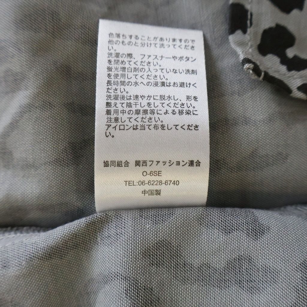WACKO MARIA(ワコマリア) 23SS ×DICKIES WORK SHIRTS ディッキーズ レオパード 半袖ワークシャツ グレー DICKIES-WM-WR07