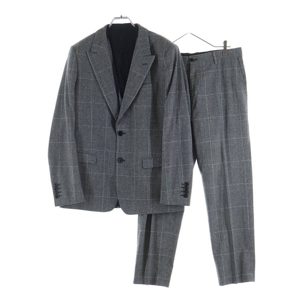 DOLCE & GABBANA(ドルチェアンドガッバーナ) グレンチェック ウールテーラードジャケット スラックスパンツ セットアップスーツ グレー
