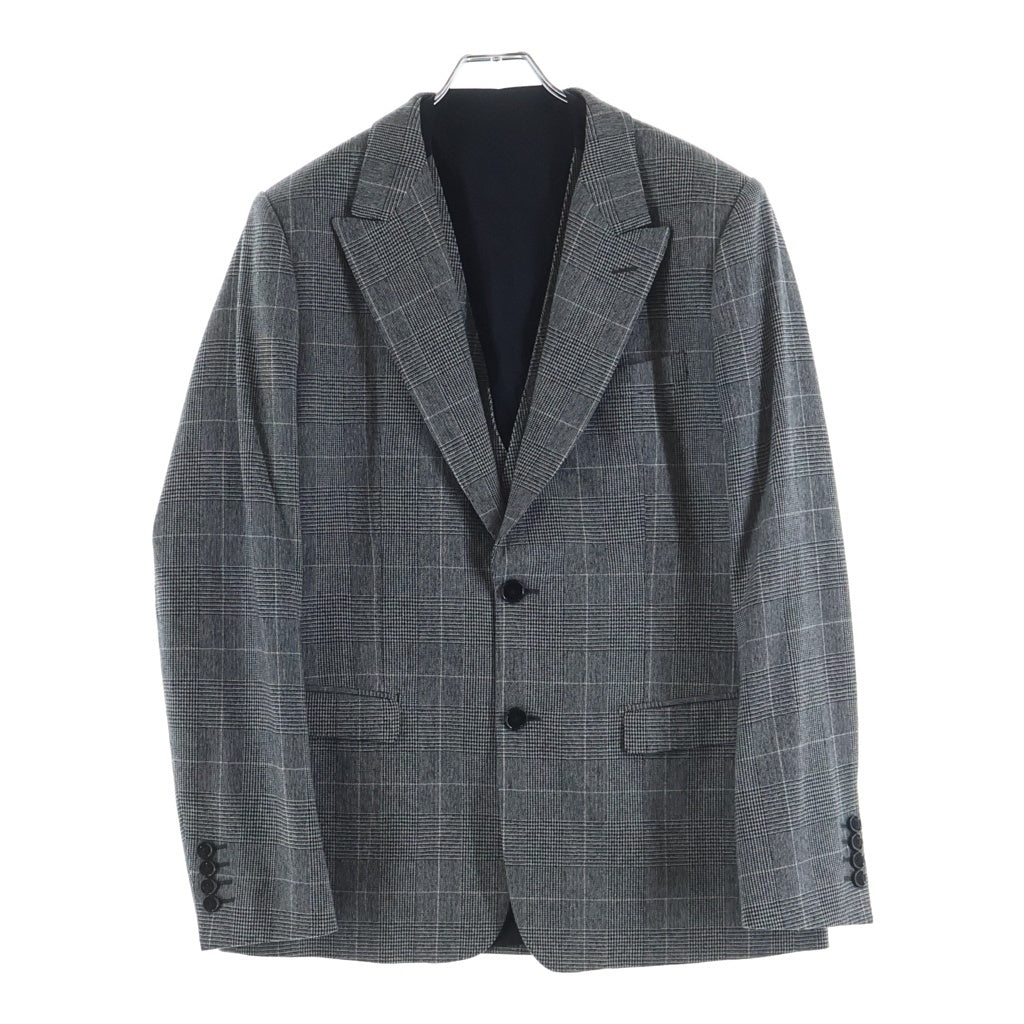DOLCE & GABBANA(ドルチェアンドガッバーナ) グレンチェック ウールテーラードジャケット スラックスパンツ セットアップスーツ グレー