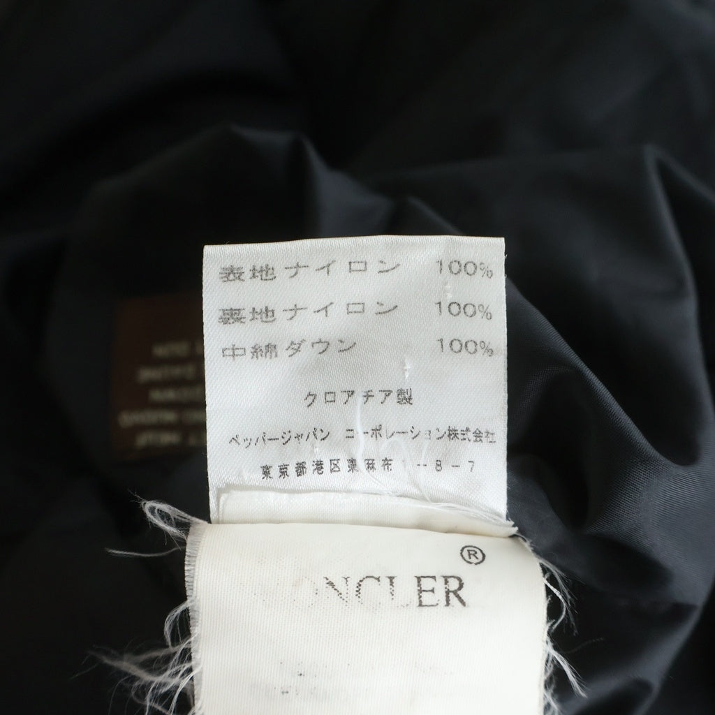 MONCLER(モンクレール) ジップアップ ミドル ナイロン ダウンコート ジャケット レディース ブラック 220-093-45344-00