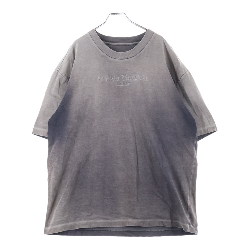 Maison Margiela(メゾンマルジェラ) Embroidered Logo Heavy T-Shirt フロントロゴエンブロイダリー ヘビー クルーネック半袖Tシャツ カットソー グレー S50GC0626