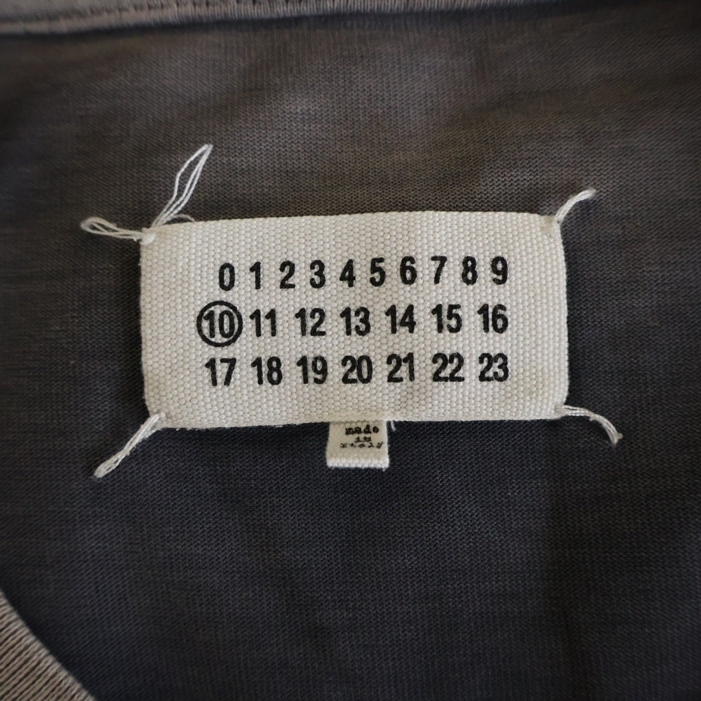 Maison Margiela(メゾンマルジェラ) Embroidered Logo Heavy T-Shirt フロントロゴエンブロイダリー ヘビー クルーネック半袖Tシャツ カットソー グレー S50GC0626