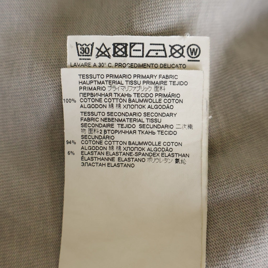 Maison Margiela(メゾンマルジェラ) Embroidered Logo Heavy T-Shirt フロントロゴエンブロイダリー ヘビー クルーネック半袖Tシャツ カットソー ライトグレー S50GC0626
