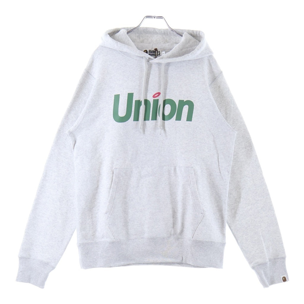 A BATHING APE アベイシングエイプ ×UNION PULLOVER HOODIE プルオーバーフーディー グレー 001PPH731907C A BATHING APE(アベイシングエイプ) ×UNION PULLOVER HOODIE プル