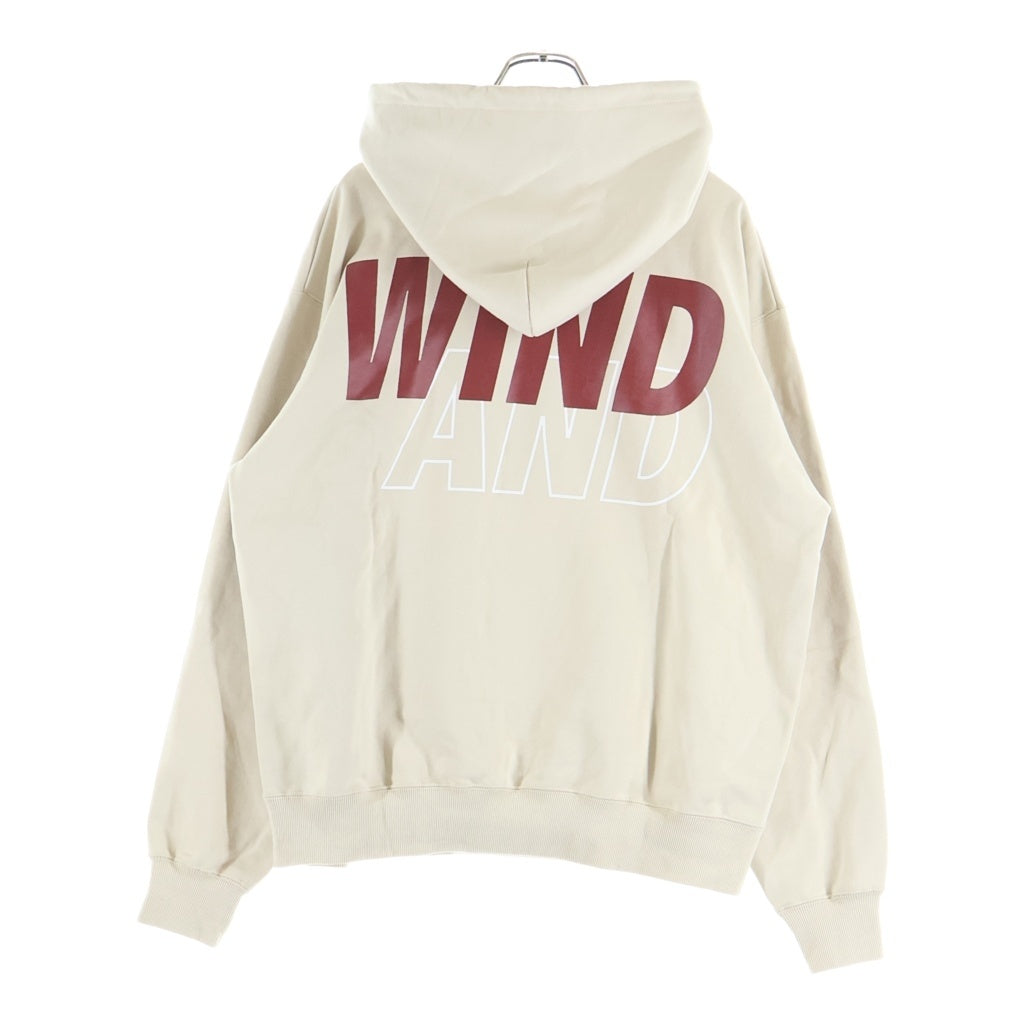 WIND AND SEA(ウィンダンシー) ビックロゴフーディー プルオーバーパーカー ベージュ WDS-SEA-21A-01