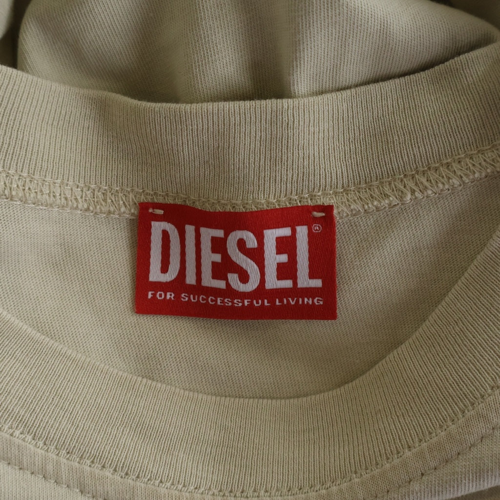 DIESEL(ディーゼル) D-ROLLETTY-CH Dロレティ コットン フリル クルーネックノースリーブワンピース レディース アイボリー A12929