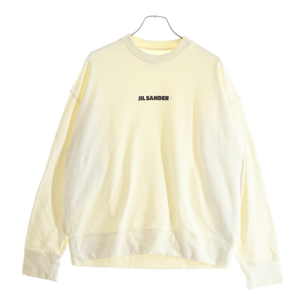 JIL SANDER(ジルサンダー) 21AW コットン フロントロゴプリント クルーネックスウェットシャツ ホワイト JPPT707513 WT248608