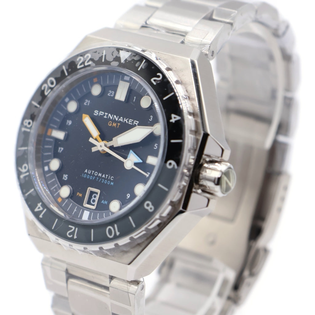 NO BRAND(ノーブランド) SPINNAKER スピニカ デュマ GMT オートマティック 自動巻き腕時計 シルバー SP-5119-11