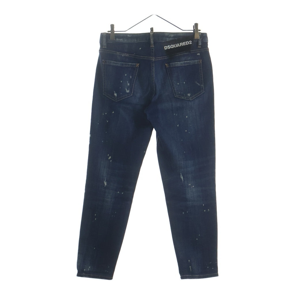 DSQUARED2(ディースクエアード) HOCKNEY JEAN ダメージ加工 スキニーデニムパンツ レディース インディゴ S75LB0111