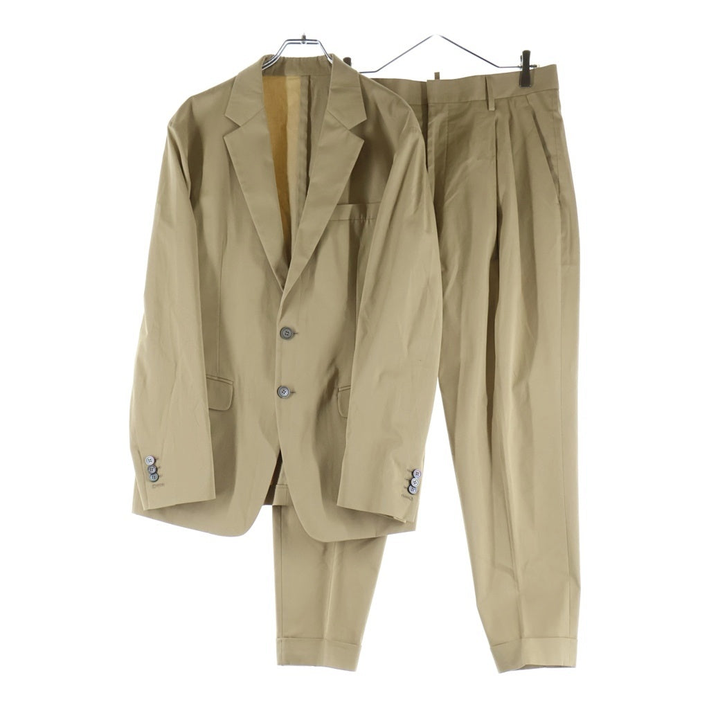 DSQUARED2(ディースクエアード) コットン シングル2Bテーラードジャケット スラックスパンツ セットアップ ベージュ S74FT0395