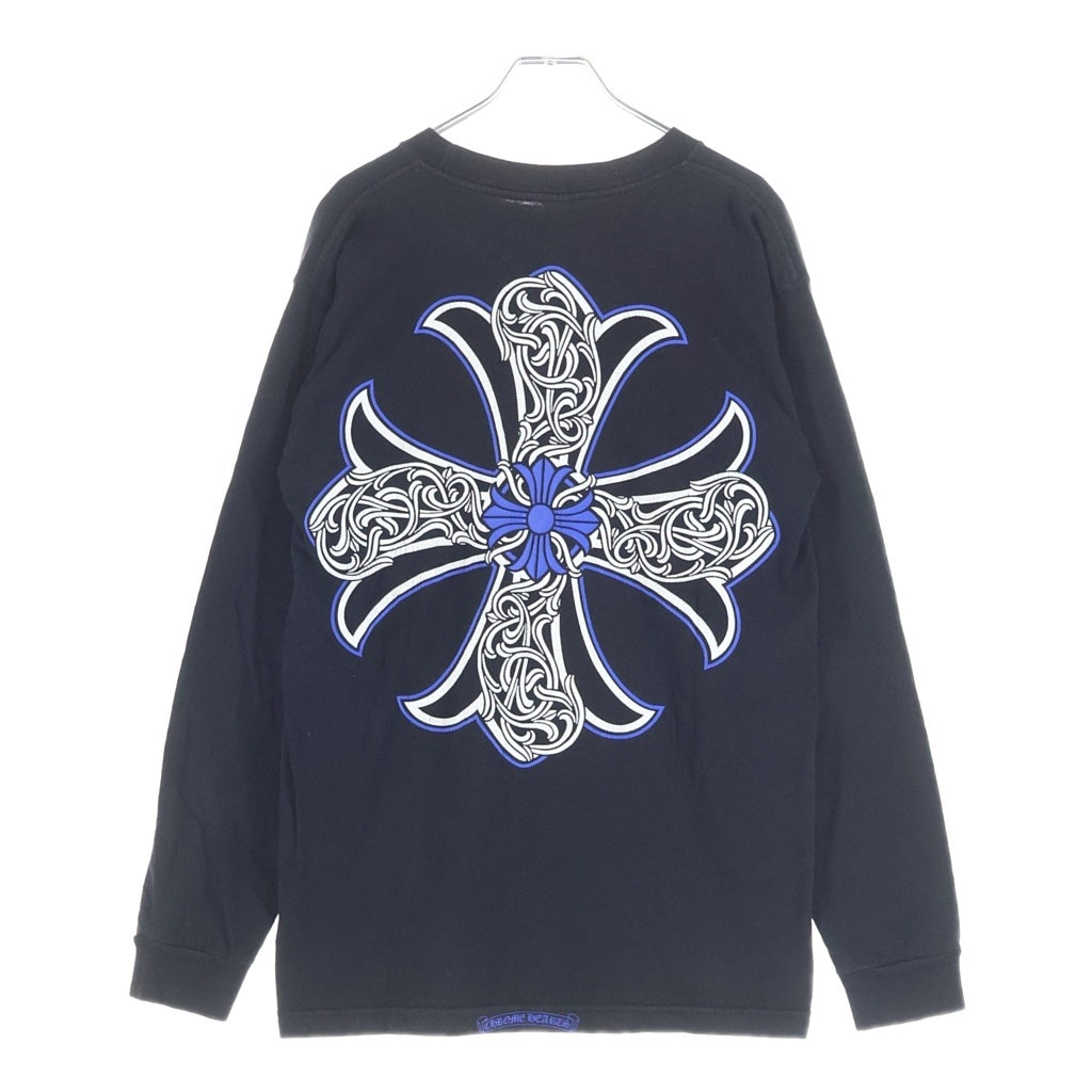 CHROME HEARTS(クロムハーツ) OLD CELTIC CROSS L/S TEE オールド バックケルティックCHプラスプリント クルーネック長袖Tシャツ カットソー ブラック