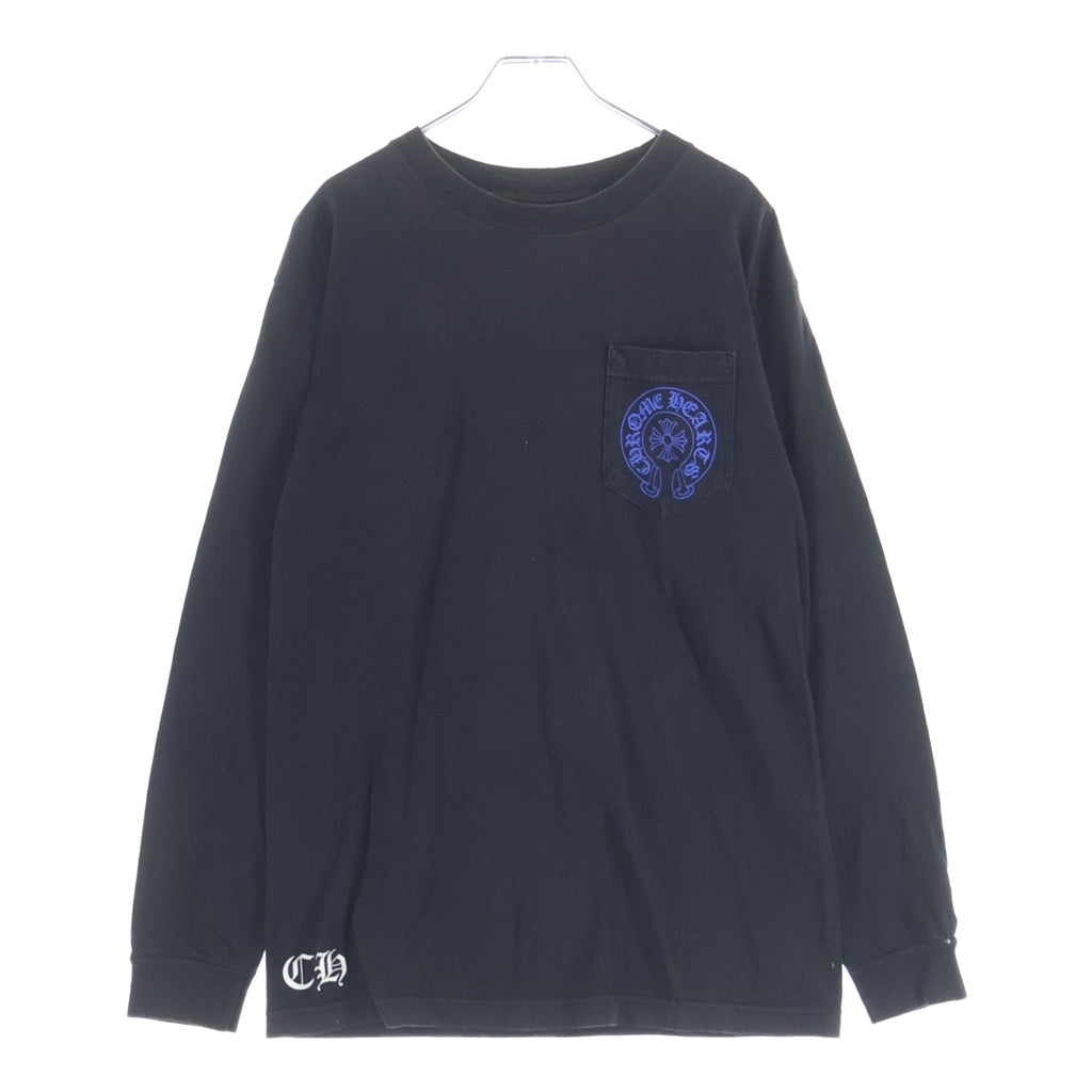 CHROME HEARTS(クロムハーツ) OLD CELTIC CROSS L/S TEE オールド バックケルティックCHプラスプリント クルーネック長袖Tシャツ カットソー ブラック