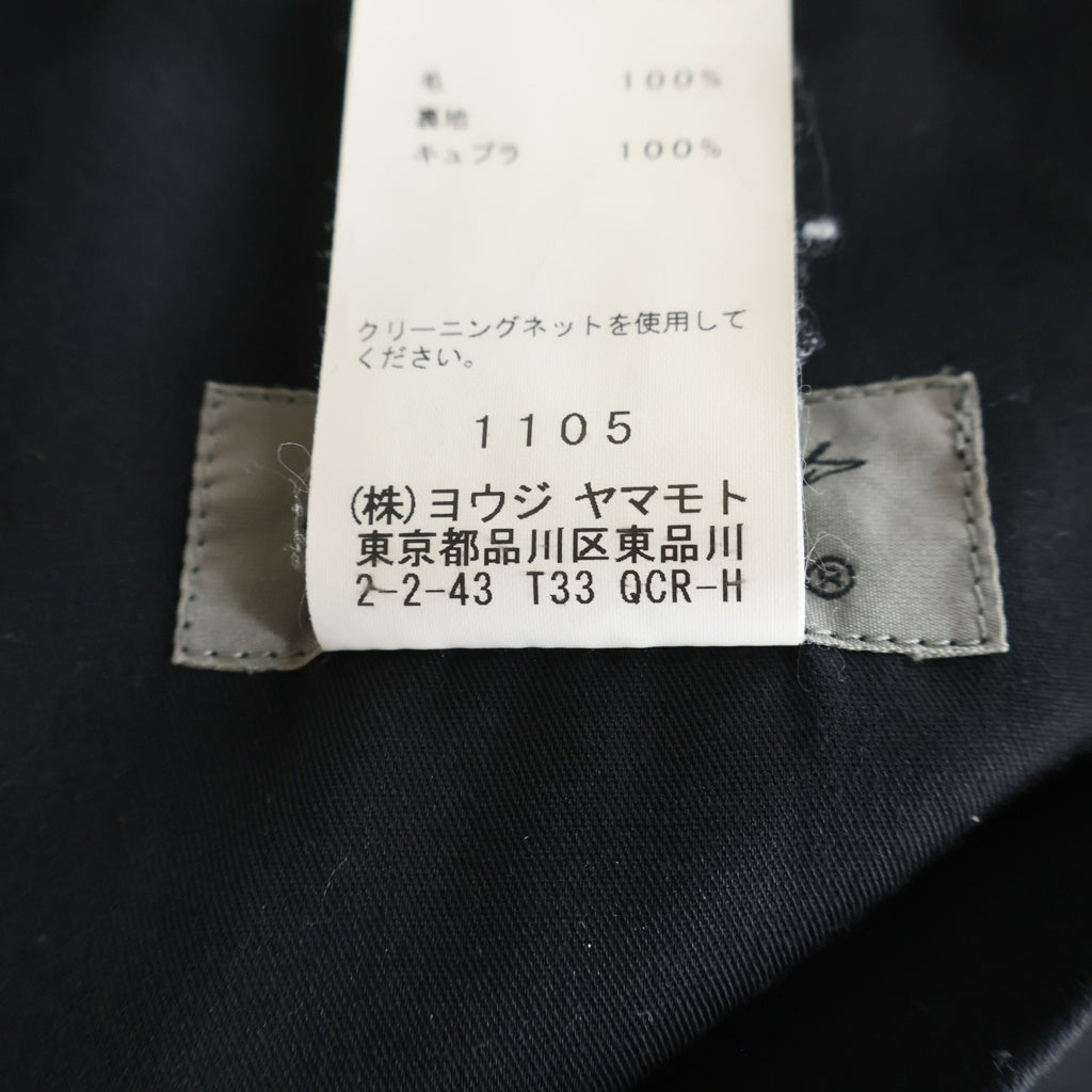 Yohji Yamamoto POUR HOMME(ヨウジヤマモト プールオム) 18SS ウールギャバ 定番ヒモパンツ ブラック HW-P10-100