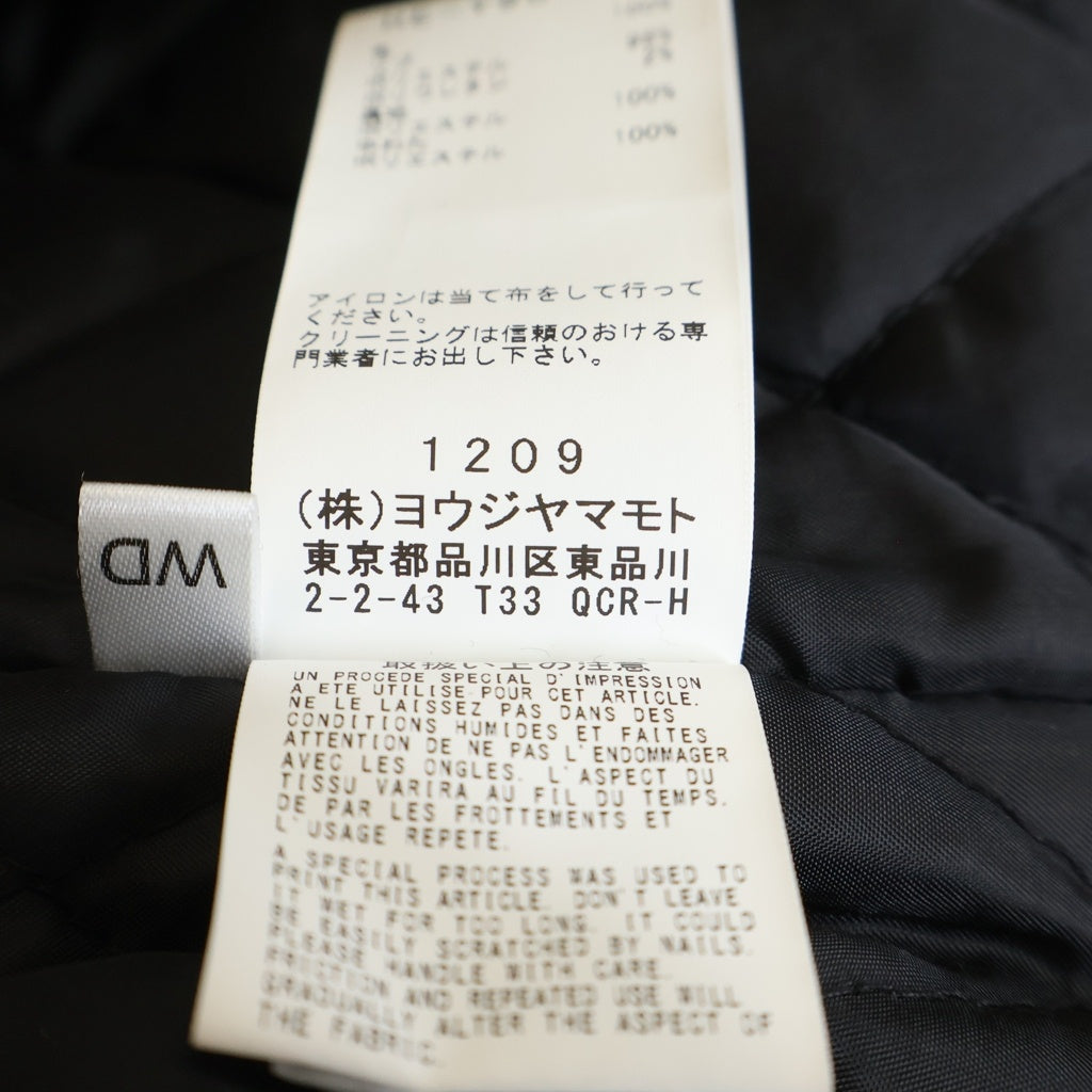 Yohji Yamamoto POUR HOMME(ヨウジヤマモト プールオム) 22AW ×NEW ERA WOOL COACH JACKET ニューエラ ロゴプリント ウール コーチジャケット ブラック HE-Y90-513