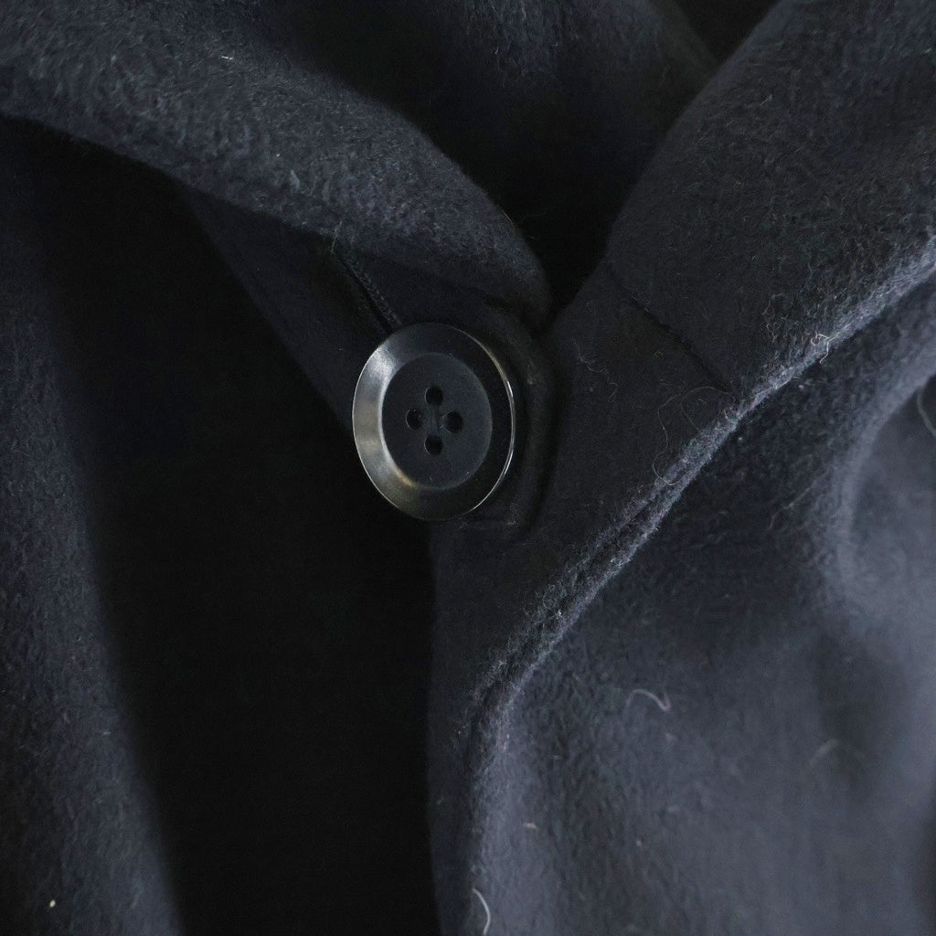 Yohji Yamamoto POUR HOMME(ヨウジヤマモト プールオム) 12AW カシミヤ混 ベルト スナップボタン フーデッドコート ブラック HD-C12-119
