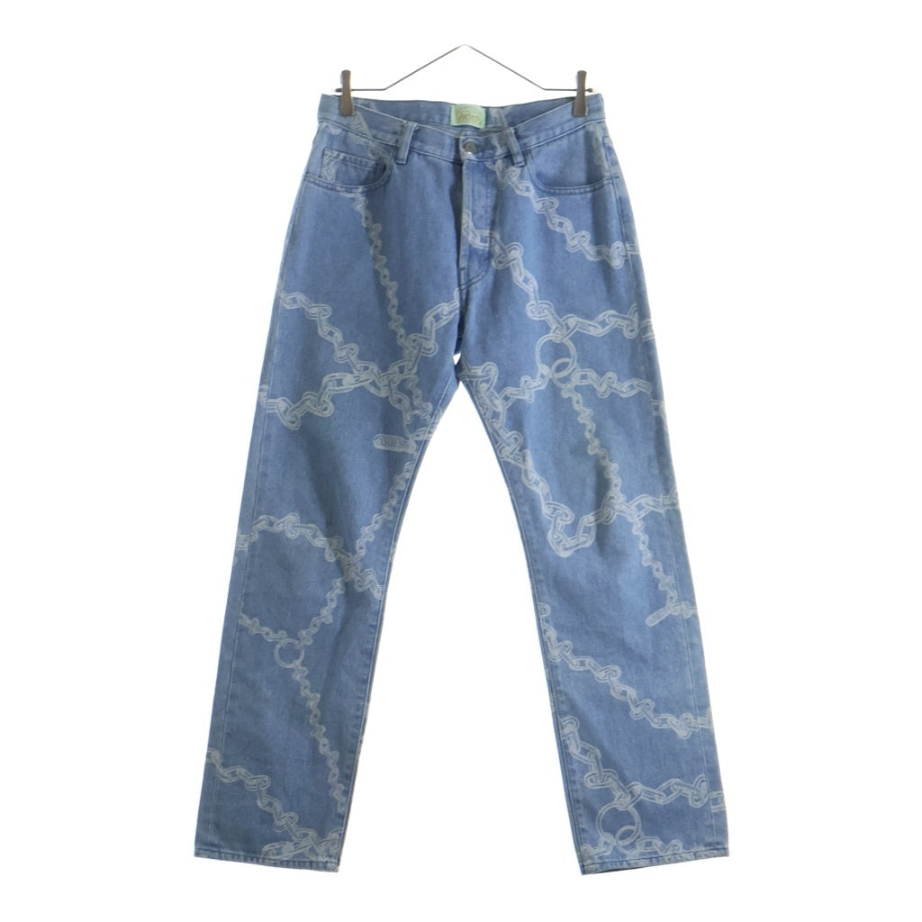 Aries(アリエス) LILLY CHAIN PRINT JEANS リリー チェーン プリント ボタンフライ デニム パンツ インディゴ FQAR30003 レディース