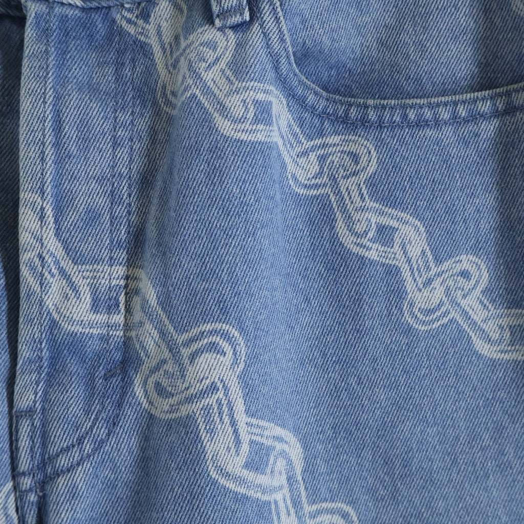 Aries(アリエス) LILLY CHAIN PRINT JEANS リリー チェーン プリント ボタンフライ デニム パンツ インディゴ FQAR30003 レディース