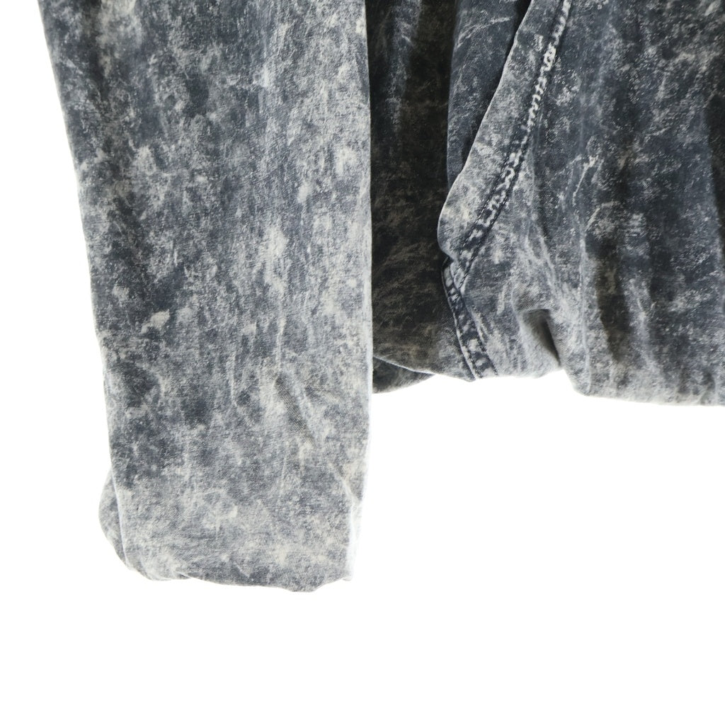 DIESEL(ディーゼル) 24SS S-MAR-PEELOVAL SWEATSHIRT ダメージ加工 ロゴプリント スウェット フーディ プルオーバー パーカー グレー A13638 0DQAM