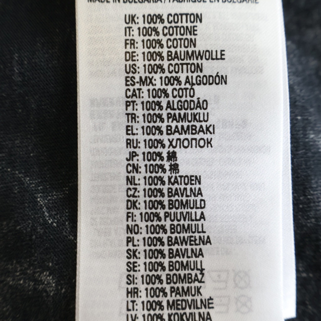 DIESEL(ディーゼル) 24SS S-MAR-PEELOVAL SWEATSHIRT ダメージ加工 ロゴプリント スウェット フーディ プルオーバー パーカー グレー A13638 0DQAM