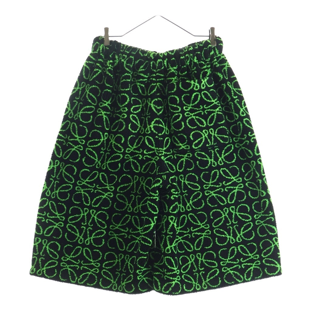 LOEWE(ロエベ) 22SS JACQUARD BERMUDA SHORTS アナグラム ジャガード バミューダ ショーツ ハーフパンツ ブラック/グリーン H526Y27J09