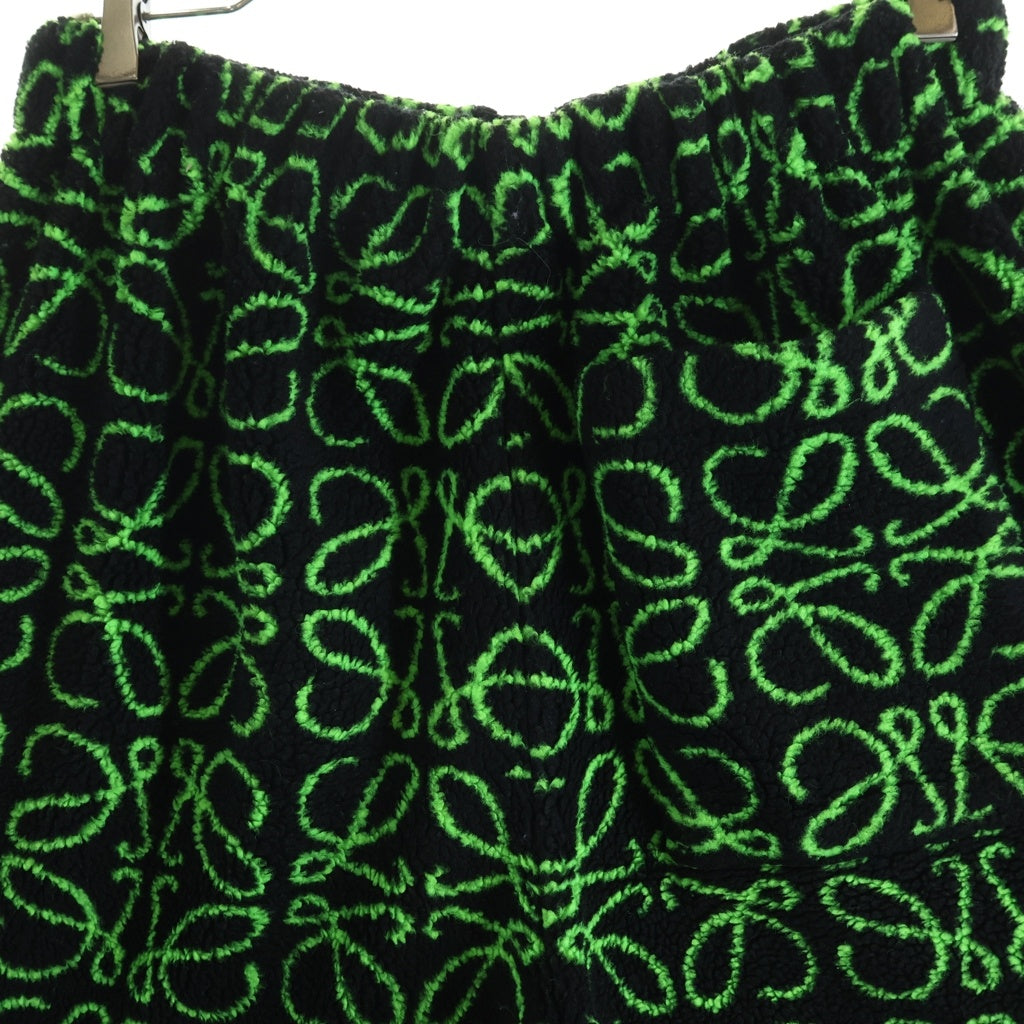 LOEWE(ロエベ) 22SS JACQUARD BERMUDA SHORTS アナグラム ジャガード バミューダ ショーツ ハーフパンツ ブラック/グリーン H526Y27J09